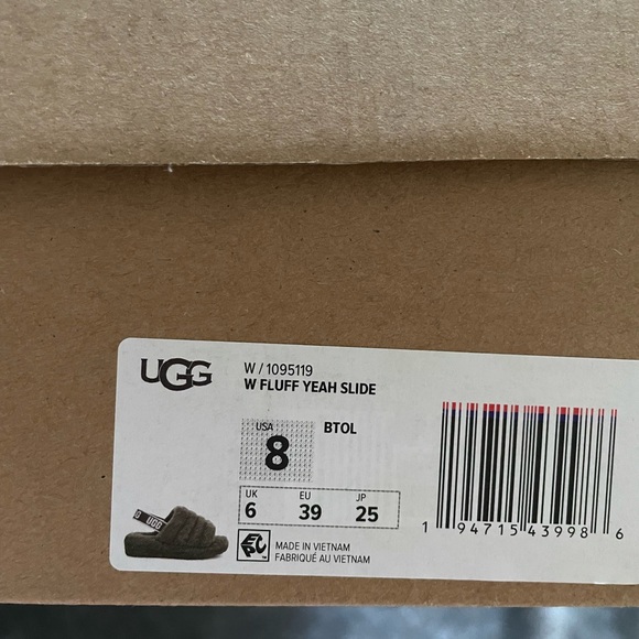 Ugg FLUFF YEAH SLIDE Burnt Olive - Picture 5 of 5